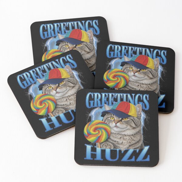 Item preview, Lollipop Cat Meme Greetings Huzz Funny Silly Cats Humor designed and sold by gear-posters.