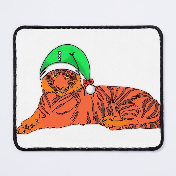 Item preview, Maple the Tiger Wearing a elf Hat – animalzinhats designed and sold by Ashley’sAnimalz.