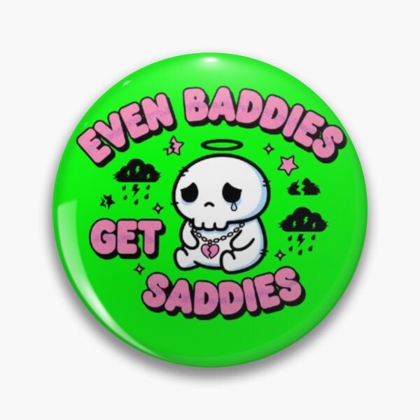 Item preview, Even Baddies Get Saddies – Cute Kawaii Skeleton Pastel Goth designed and sold by Charisma Enigma.