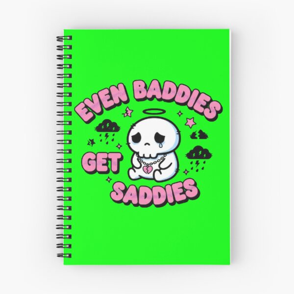 Item preview, Even Baddies Get Saddies – Cute Kawaii Skeleton Pastel Goth designed and sold by Charisma Enigma.