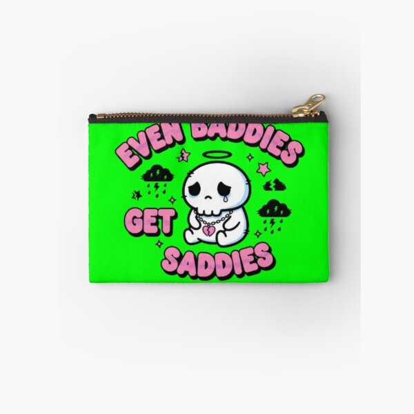Item preview, Even Baddies Get Saddies – Cute Kawaii Skeleton Pastel Goth designed and sold by Charisma Enigma.