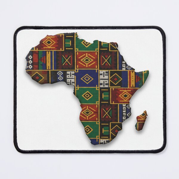 Item preview, African Continent Map Pattern | Tribal Fabric Print Art designed and sold by MugsNstuff Live Love Create!.