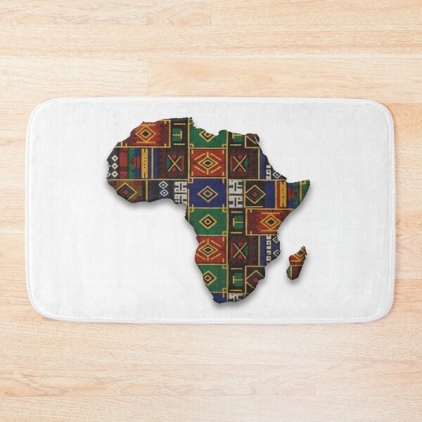 Item preview, African Continent Map Pattern | Tribal Fabric Print Art designed and sold by MugsNstuff Live Love Create!.
