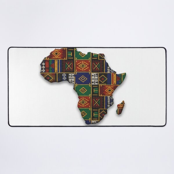 Item preview, African Continent Map Pattern | Tribal Fabric Print Art designed and sold by MugsNstuff Live Love Create!.
