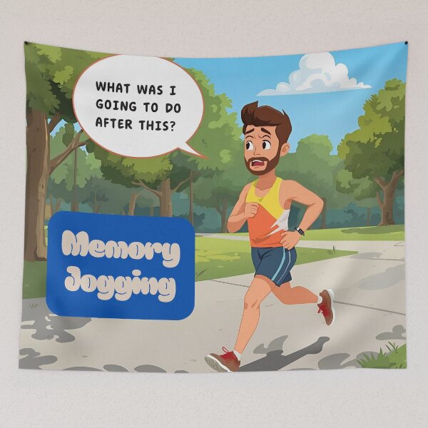 Item preview, Jogging While Trying to Remember designed and sold by MentalDripCave.