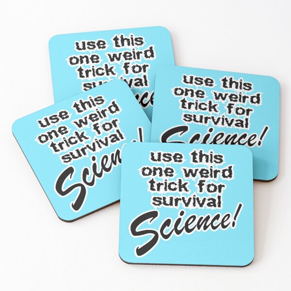 Item preview, use this one weird trick for survival science, light blue background designed and sold by mntimg.