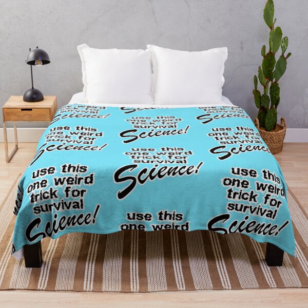 Item preview, use this one weird trick for survival science, light blue background designed and sold by mntimg.