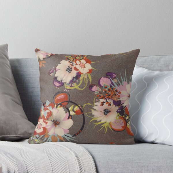 Item preview, Modern Ikebana Floral on Brown designed and sold by Kathryn-Designs.