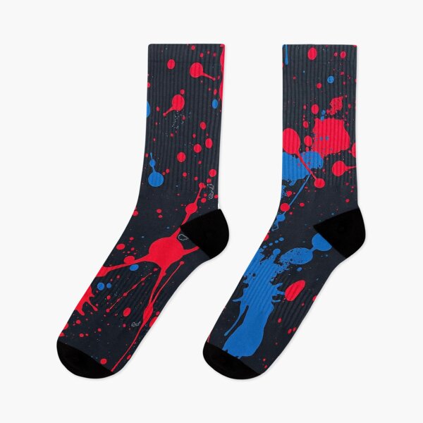 Item preview, Abstract Red Blue and Black Splatter Art designed and sold by UNK-Fatigues.