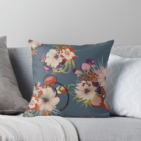 Item preview, Modern Ikebana Floral on Teal designed and sold by Kathryn-Designs.
