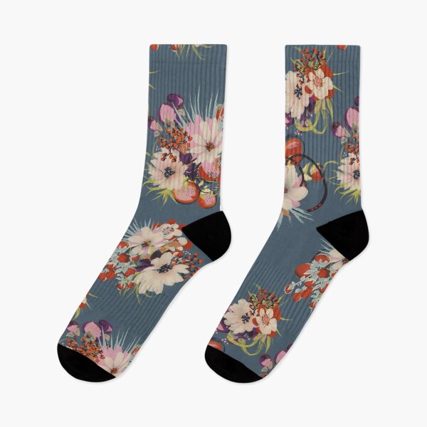 Item preview, Modern Ikebana Floral on Teal designed and sold by Kathryn-Designs.