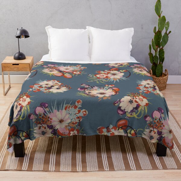 Item preview, Modern Ikebana Floral on Teal designed and sold by Kathryn-Designs.