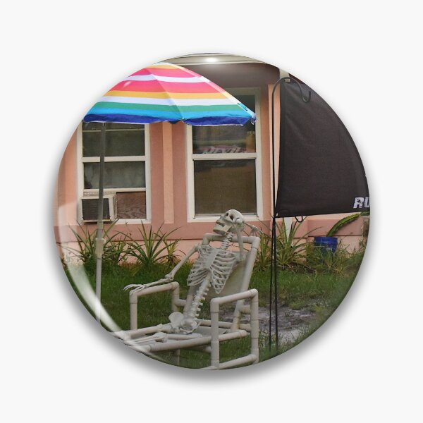 Item preview, Skeleton Relaxing Under Umbrella designed and sold by MercerImages.