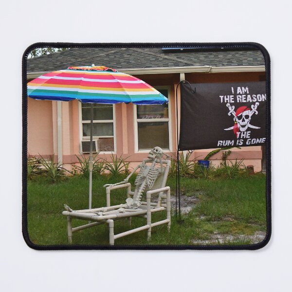 Item preview, Skeleton Relaxing Under Umbrella designed and sold by MercerImages.