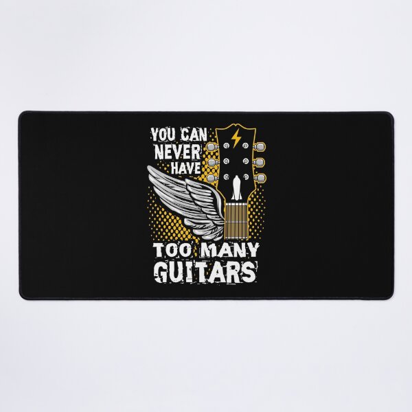 Item preview, You Can Never Have Too Many Guitars - Vintage Winged Headstock Musician Design designed and sold by Dmetalx Art Apparel.