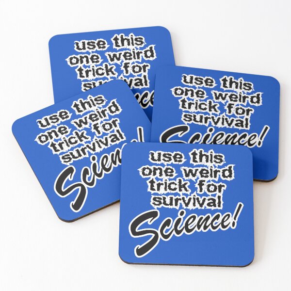 Item preview, use this one weird trick for survival science, blue background designed and sold by mntimg.