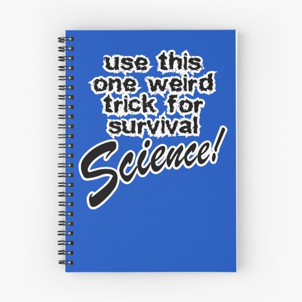 Item preview, use this one weird trick for survival science, blue background designed and sold by mntimg.