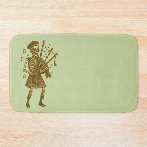 Item preview, Skeleton Bagpiper – Scottish Music Halloween Vintage Etching Design designed and sold by Meandmyshop.