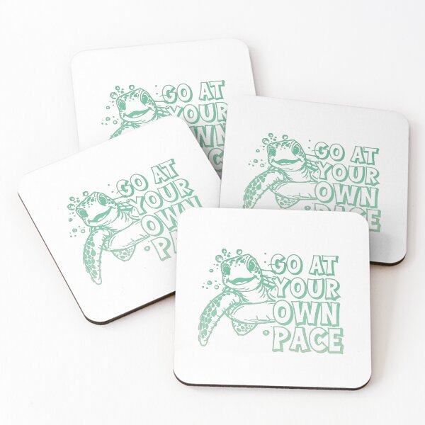 Item preview, Go At Your Own Pace Sea Turtle Design – Inspirational Beach Quote for Calm Confidence & Self Love designed and sold by Sun Sand & Sea Art.