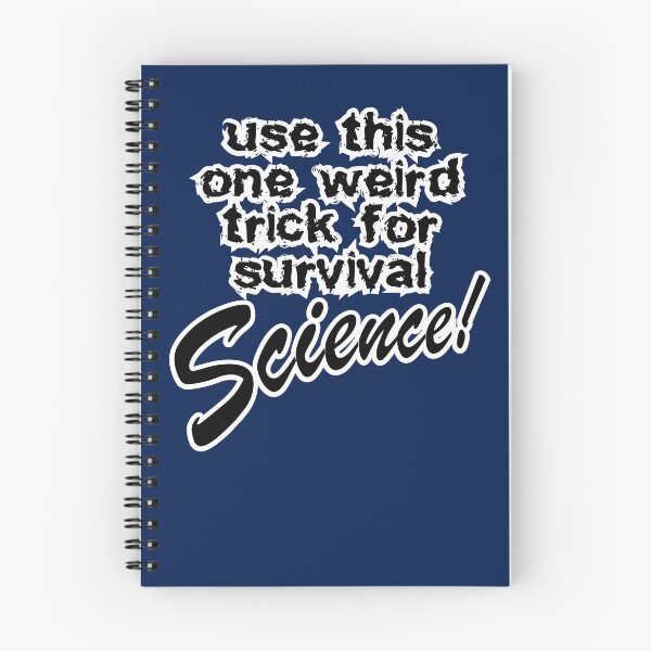 Item preview, use this one weird trick for survival science, dark blue background designed and sold by mntimg.