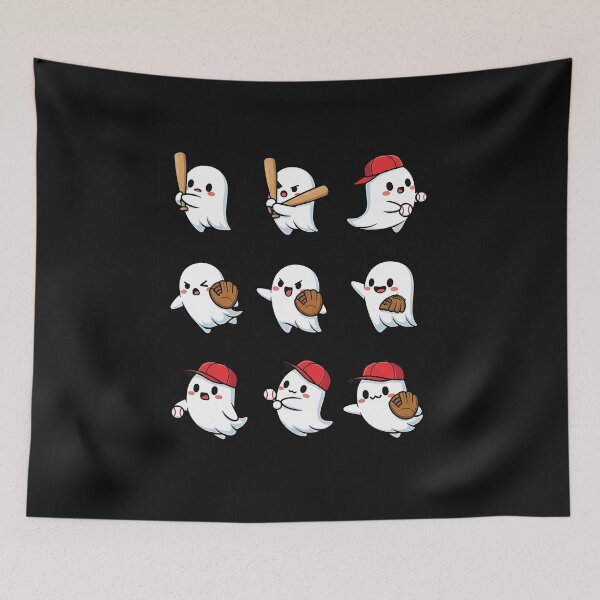 Item preview, Boo Ghost Halloween Baseball Happy Halloween Baseball Lover designed and sold by facegm.