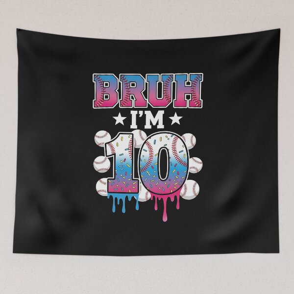 Item preview, Bruh 10th Birthday Boy Baseball Ice Cream Drip 10 Year Old designed and sold by facegm.