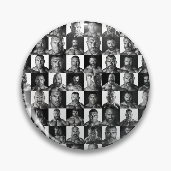 Item preview, B&W Bodybuilder Grid designed and sold by BeautyofMasc.