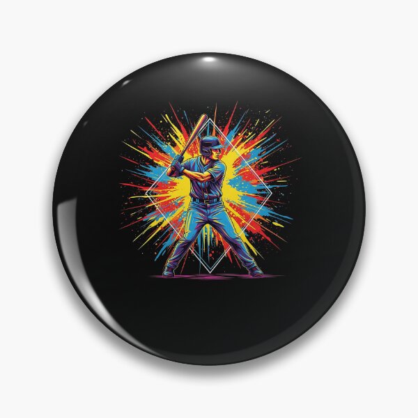 Item preview, Colorful Splash Baseball Batter Swing with Home Plate Youth designed and sold by facegm.