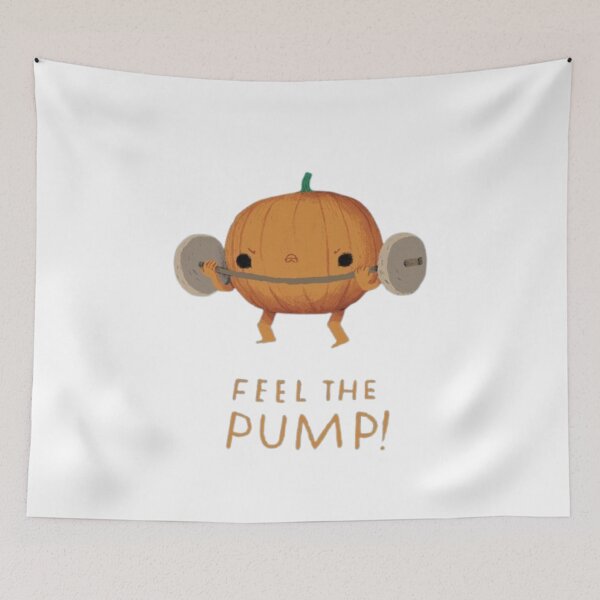 Item preview, Feel The Pump – Funny Pumpkin Gym Design designed and sold by MeowLoka ⭐⭐⭐⭐.