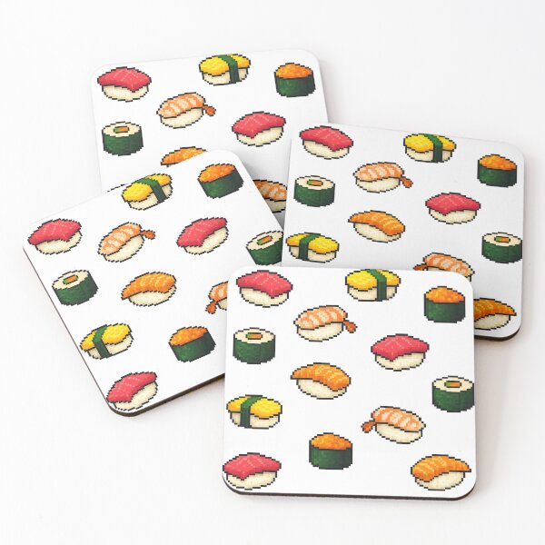 Item preview, Cute 8-Bit Sushi Pattern | Kawaii Pixel Art Japanese Food Design designed and sold by Beezy-Kneez.