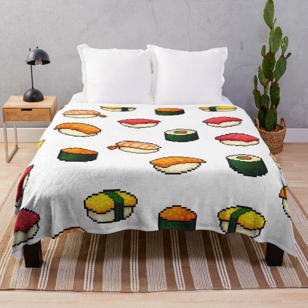 Item preview, Cute 8-Bit Sushi Pattern | Kawaii Pixel Art Japanese Food Design designed and sold by Beezy-Kneez.