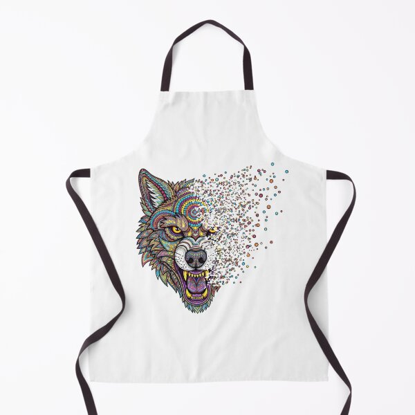 Item preview, Psychedelic Mandala Wolf T-Shirt | Trippy Spirit Animal Visionary Art Tee designed and sold by DotsNSoul.