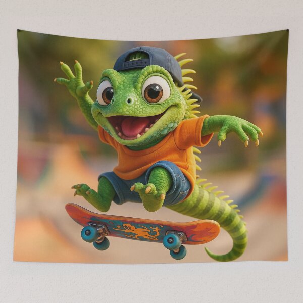 Item preview, Skater Iguana designed and sold by Sillytoe.