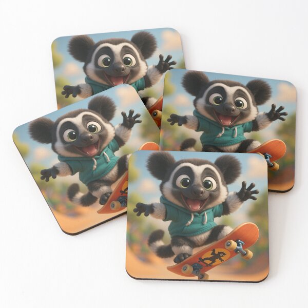 Item preview, Skater Indri Lemur designed and sold by Sillytoe.