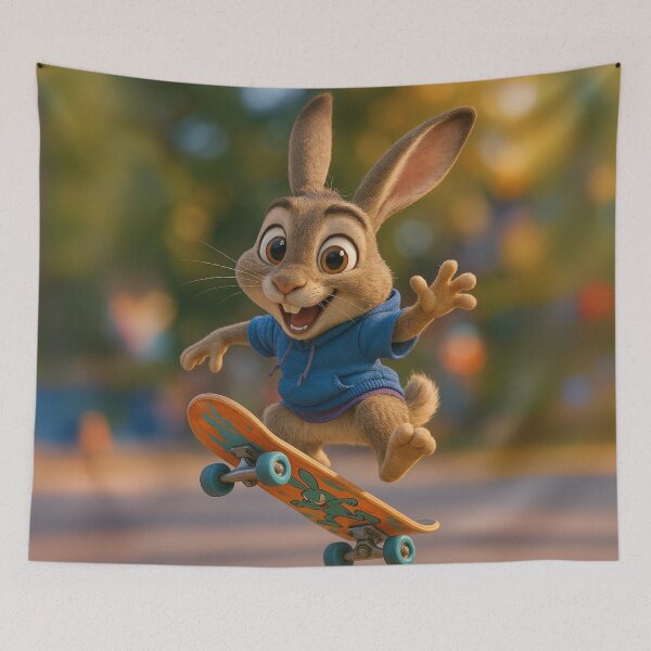 Aperçu de l'œuvre Lièvre Jackrabbit patineur créée et vendue par Sillytoe.