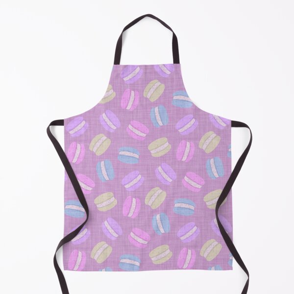 Item preview, Tossed Macarons in Pastel Shades on Purple Plum Dark Mauve Linen Look Background designed and sold by piptompatternco.