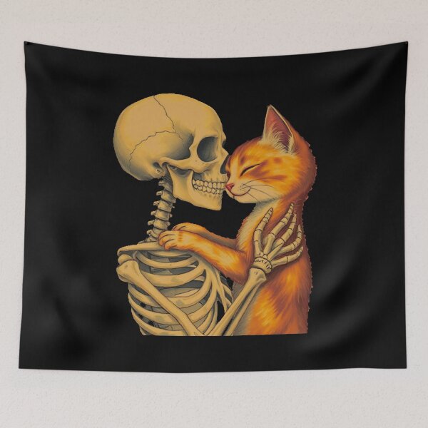 Item preview, Skeleton Hugging Cat. #2 designed and sold by EunsooLee.