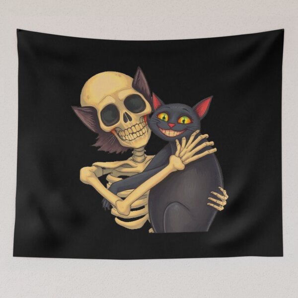 Item preview, Skeleton Hugging Cat. designed and sold by EunsooLee.