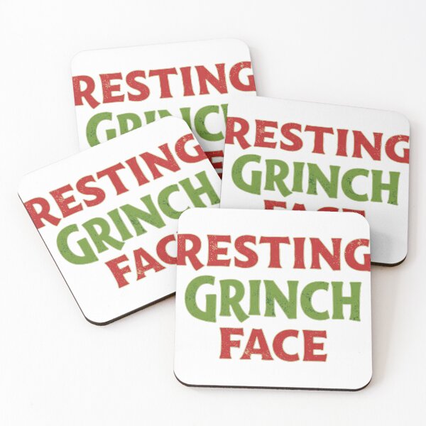 Item preview, Resting Grinch Face – Funny Christmas Design designed and sold by EastEndTownie.
