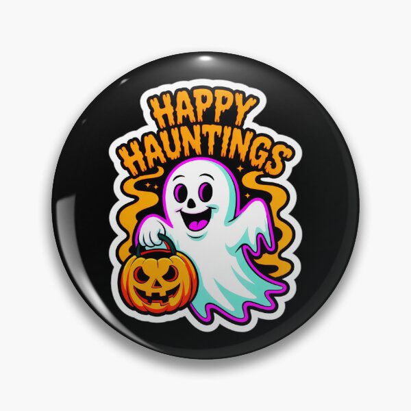 Aperçu de l'œuvre Fantôme Trick Or Treat de Happy Hauntings créée et vendue par SteezeeStore.