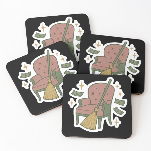 Item preview, Witch’s Broom & Velvet Chair | Cottagecore Witch Abundance Sticker & Printable Wall Art | Halloween Sticker designed and sold by HerDreamCodes.