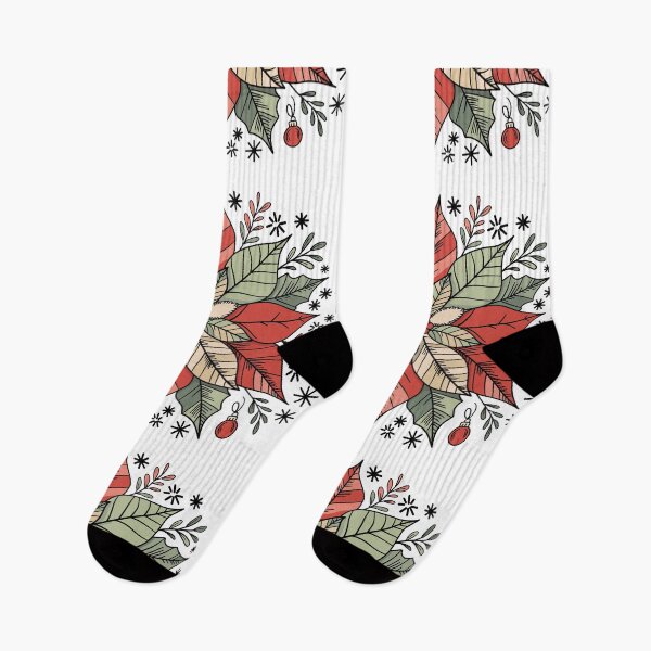 Item preview, Poinsettia Christmas Shirt, Holiday Floral Tee, Vintage Flower Top, Botanical Cotton Tee, Holly Berries Shirt, Cottagecore Shirt designed and sold by AboriginalAdorn.