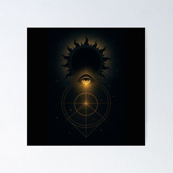 Item preview, The Dark Sun – The Eye of Cosmic Awakening designed and sold by Sea Godness .