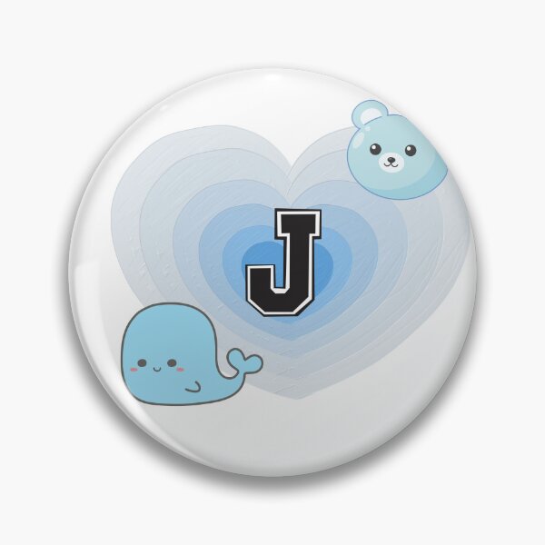 Item preview, Cute Blue Letter J – Kawaii Aesthetic Design designed and sold by ByDadosh.