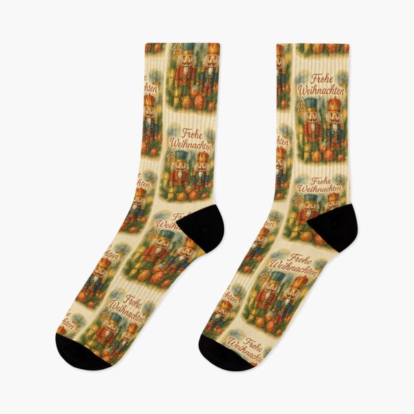 Item preview, Frohe Weihnachten – German Nutcracker Scene (Traditional Holiday Market Style) designed and sold by Novel Works Studio.