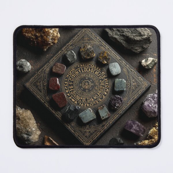 Item preview, ouija board ancient gemstone grid mandala designed and sold by EarthenEmbers.