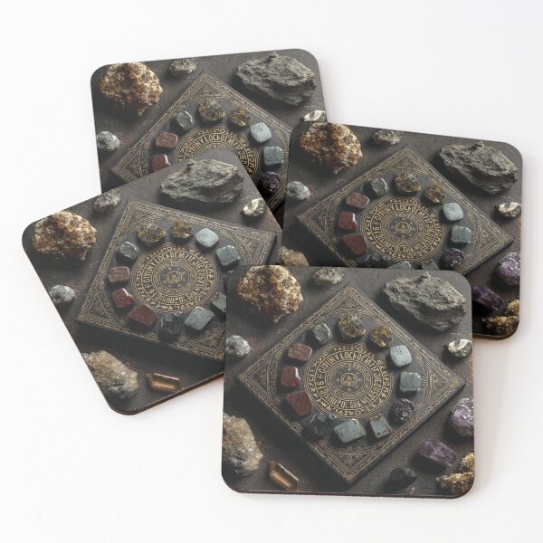 Item preview, ouija board ancient gemstone grid mandala designed and sold by EarthenEmbers.