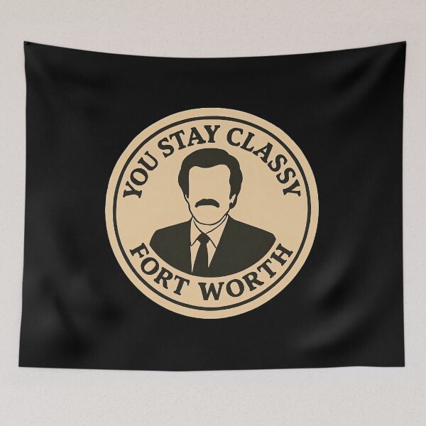 Item preview, Anchorman Inspired Retro USA Print: Fort Worth designed and sold by PinUpPizzazz.