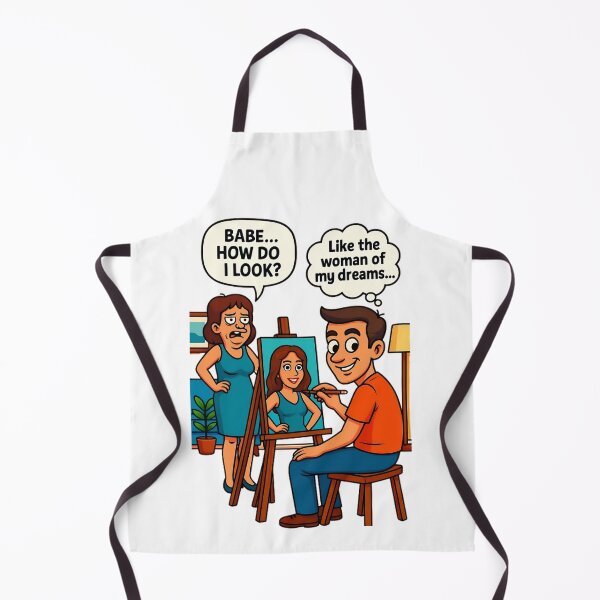 Item preview, "Babe, How Do I Look?" – Funny Relationship Art designed and sold by BlackArtMedia.