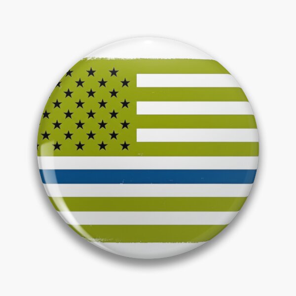 Item preview, Green Thin Blue Line Patriot Flag designed and sold by CoffeeNJesus.